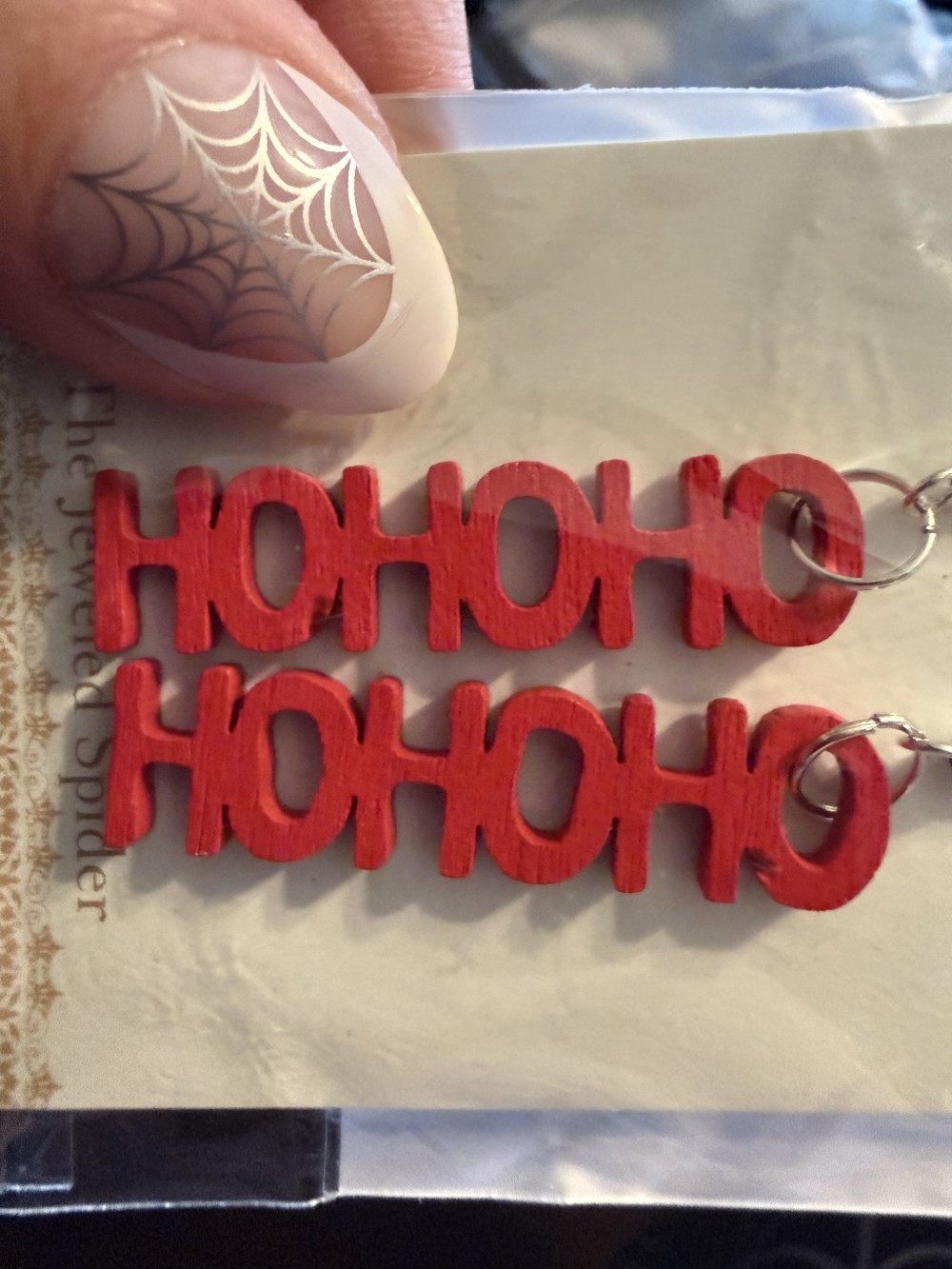 Earrings - HOHOHO, Santa, Christmas, Ho Ho Ho