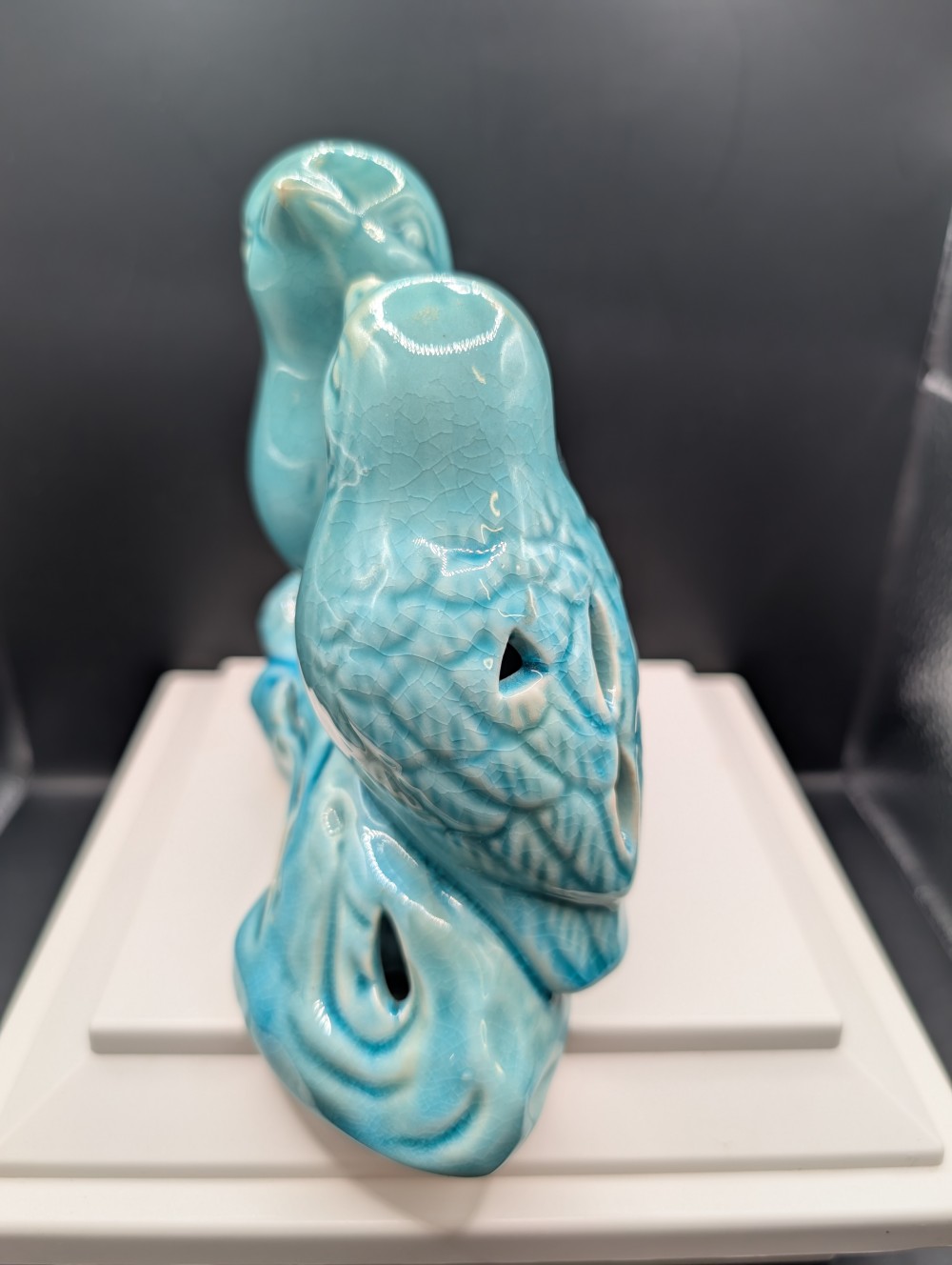 Blue bird ceramic potpourri holder