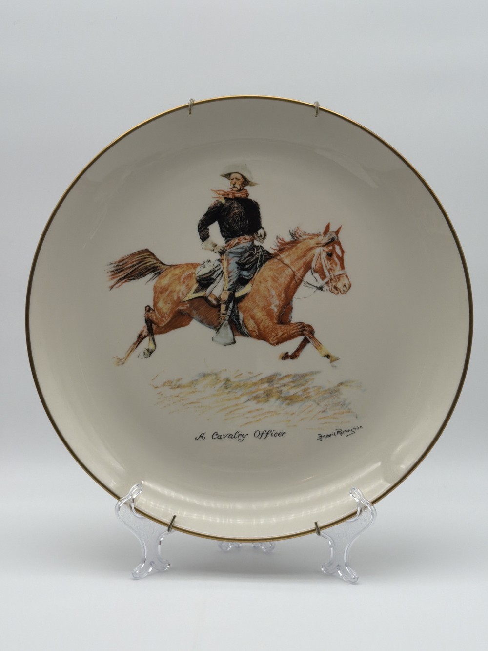 Frederic Remington Cavalry Officer Plate