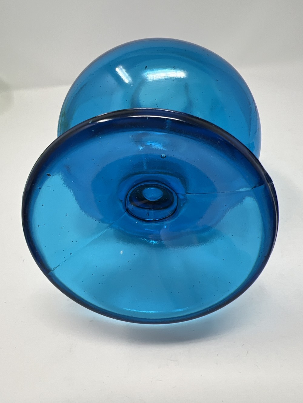 LE Smith Peacock Blue Smoothie Swung Vase; approx 16”