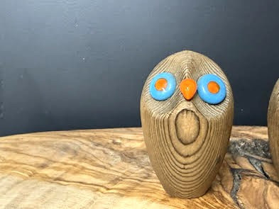 MCM Japan Cryptomeria Wood Owls