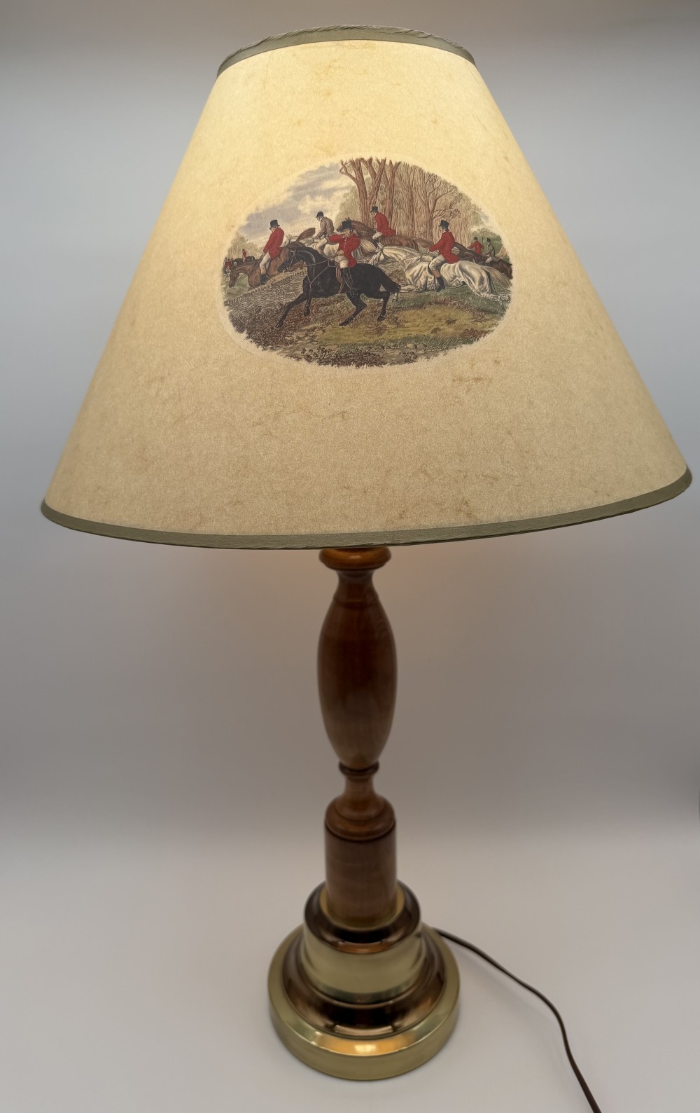 Fox Hunt Table Lamp w/Shade
