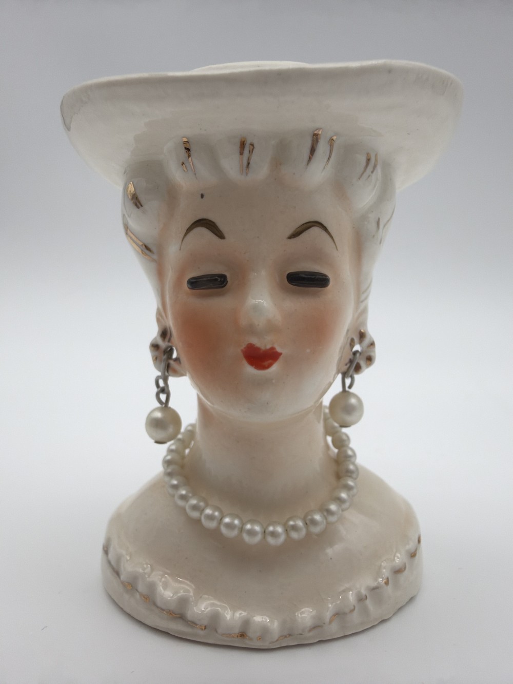 Vtg Artmark Japan Lady Head Vase