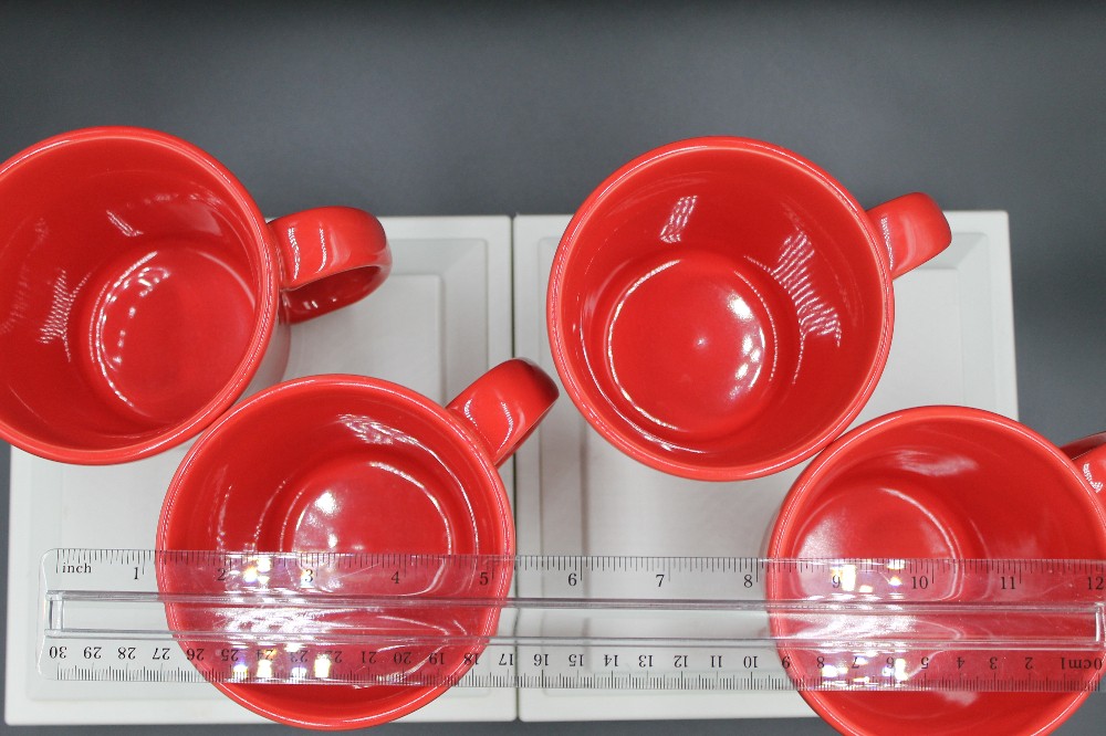 Fiesta Scarlet tapered mugs