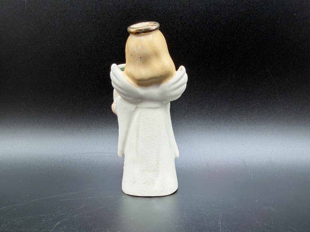 Vintage 1950s Commodore Japan Ceramic Noel Angel Candle Holder - Replacement Letter O