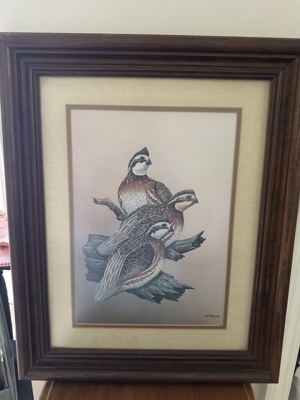 BOBWHITE QUAIL BY J.W. THRASHER, LITHOGRAPH