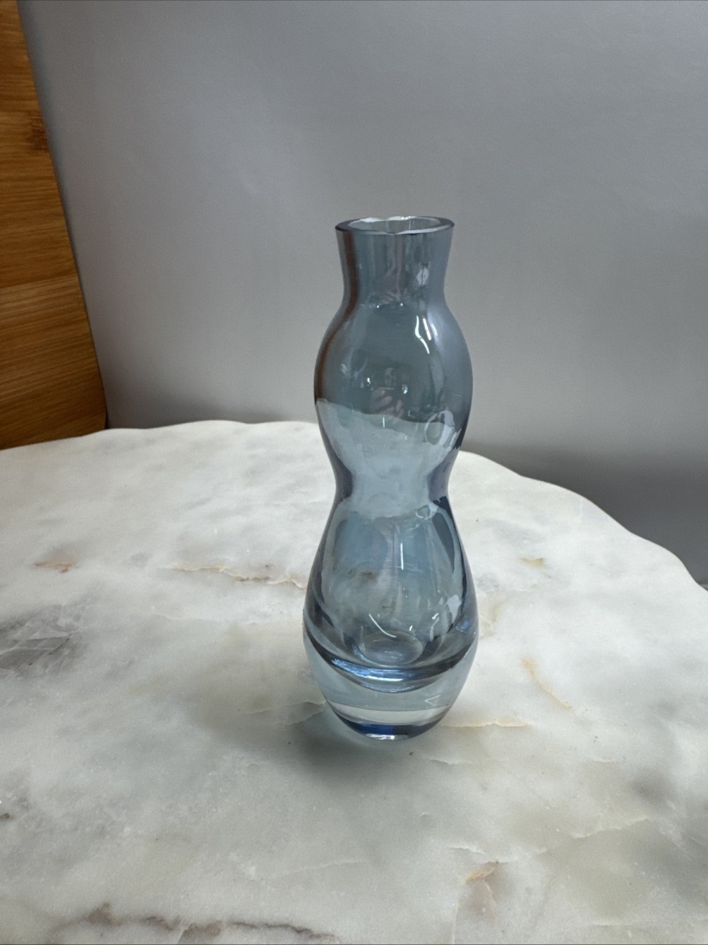VASE, KROSNO POLISH IRIDESCENT BLUE