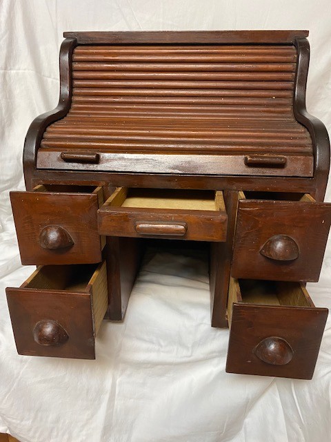 Primitive Doll-size Roll Top Desk
