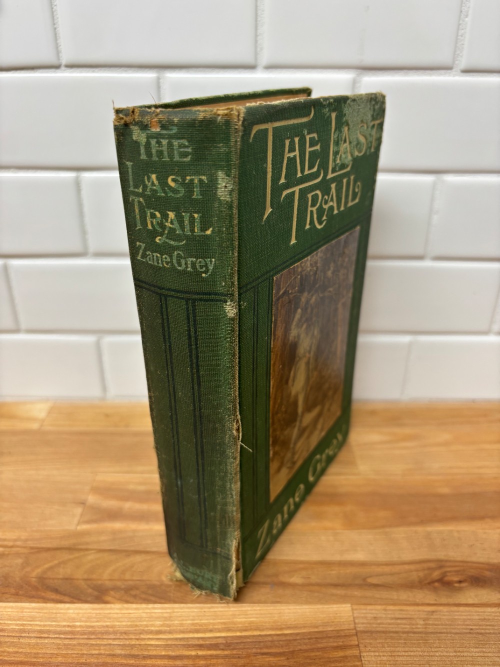 Book The Last Trail by Zane Grey Antique 1909 A.L. Burt Hardcover Western Novel
