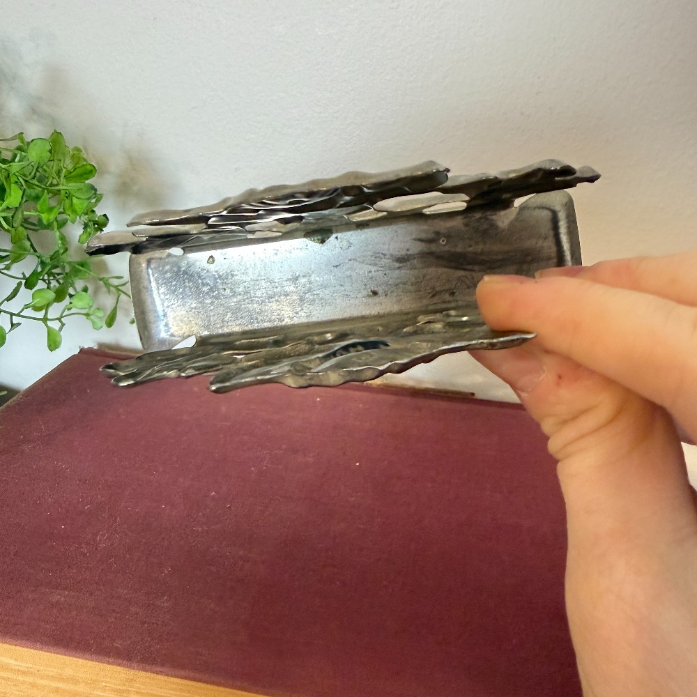 Silverplated Floral Napkin Holder