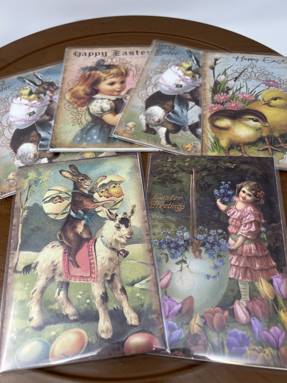 5 Vtg Inspired Easter Postcards