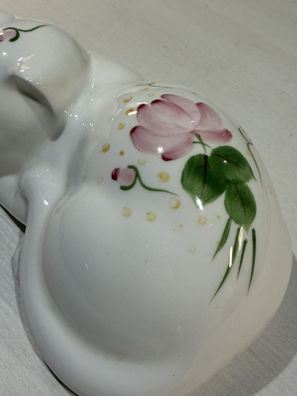 Vintage Sleeping Cat Figurine 7’