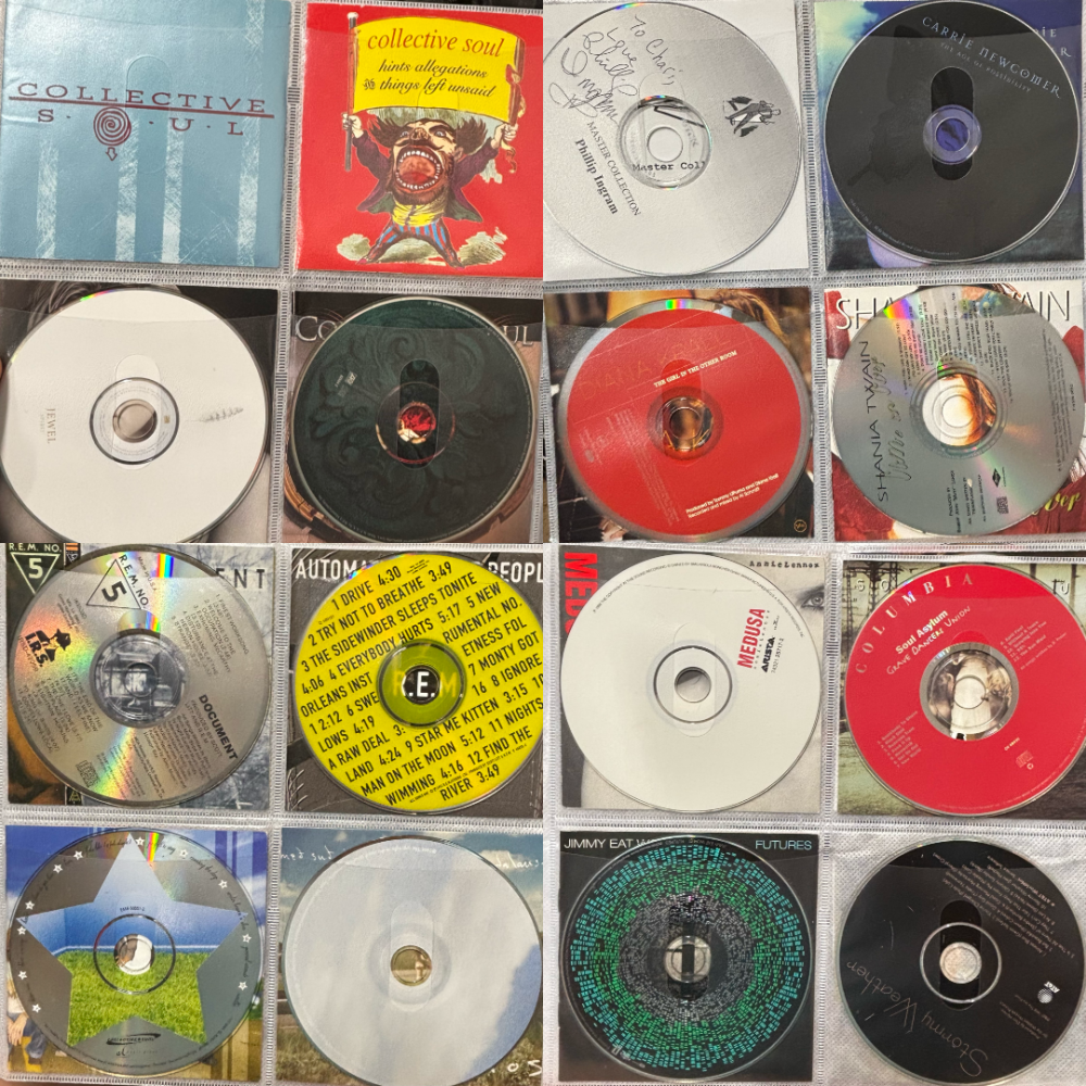 CD Music Collection Binder – 144 CDs Rock Alternative Pop Country Soundtracks w/ Front Inserts Bundled Lot