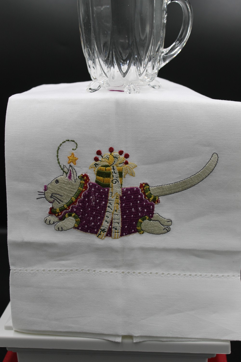 Pepe the Polka Dot Cat towel, Department 56/Patience Brewster