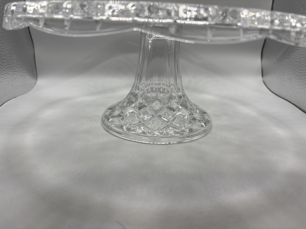 Fifth Avenue Crystal Macy's Florida Etched Cake Stand ~10inch D