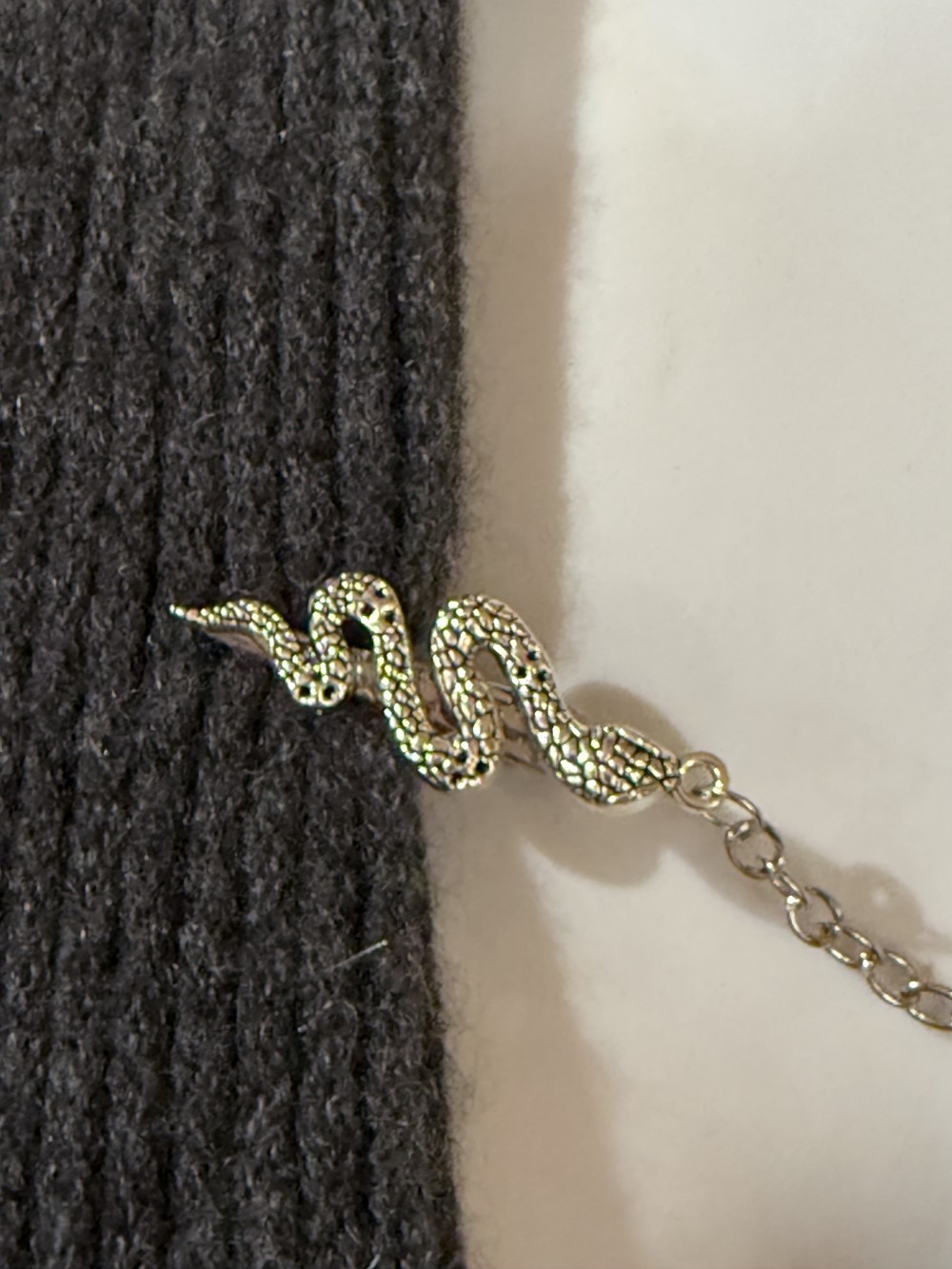Sweater clips - Serpents, Snakes in Silver, Cloak Clips, Dress Clips
