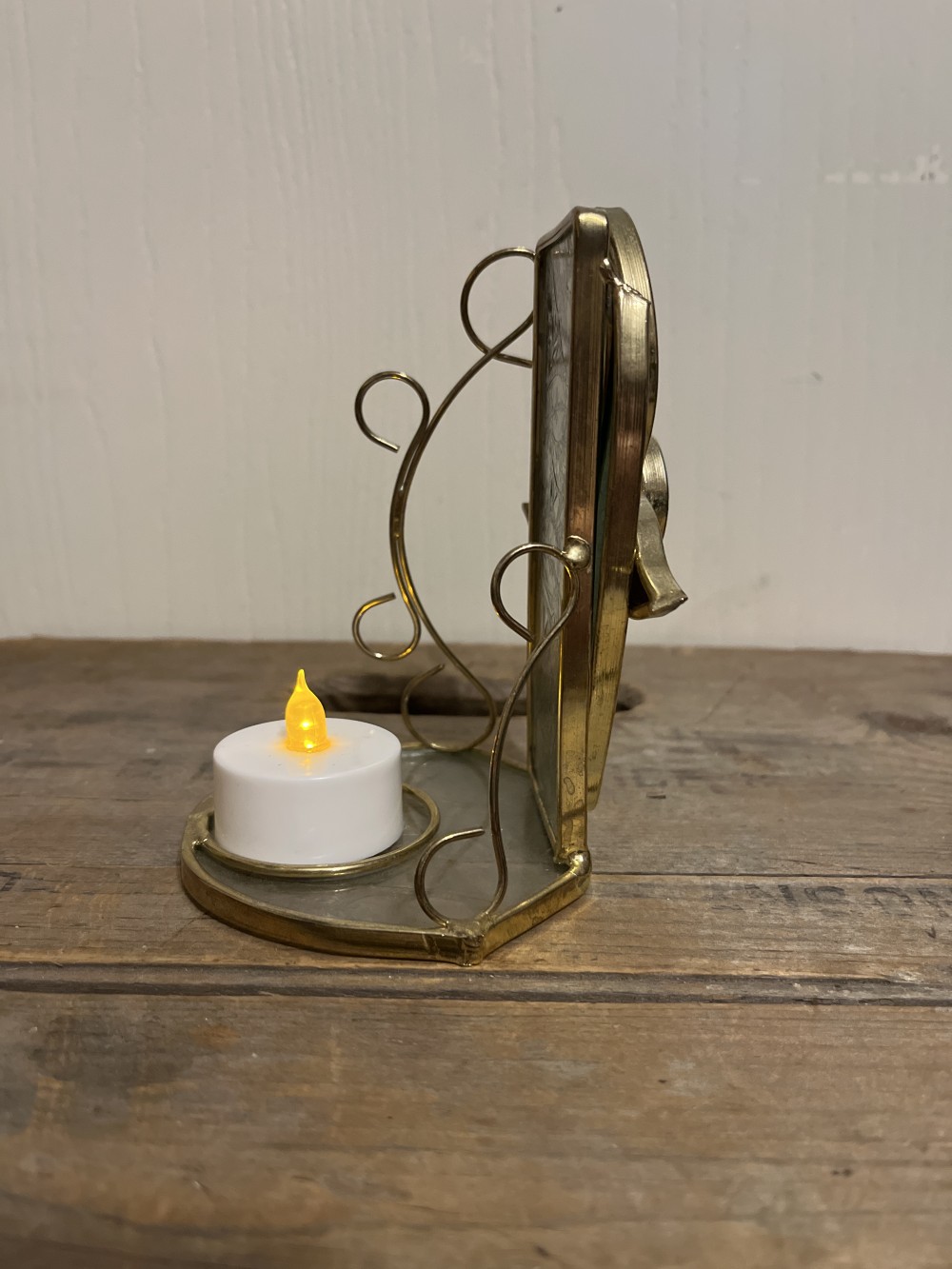Artisan Stained Glass Iris Votive