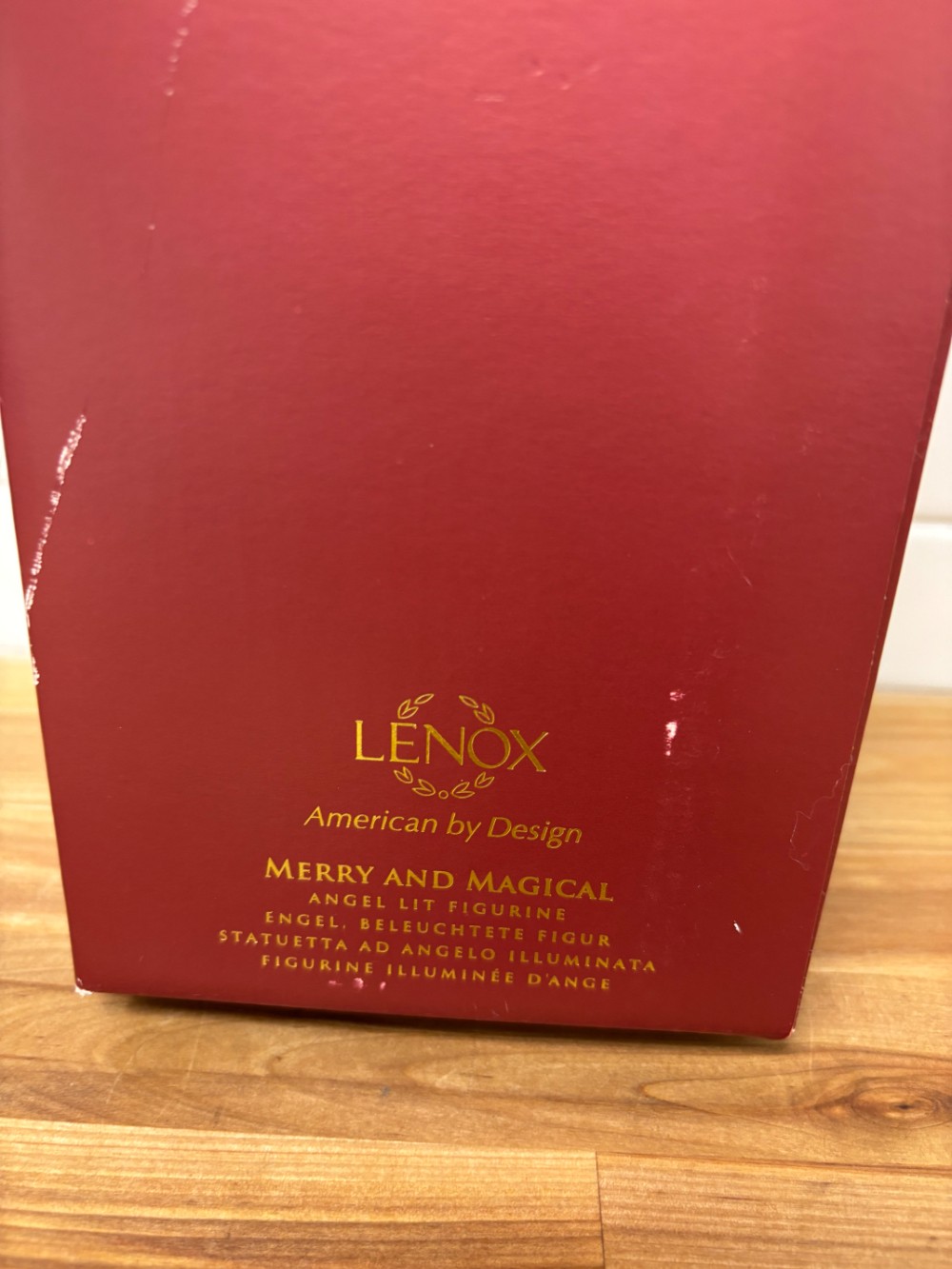 Lenox Merry & Magical Color-Changing Lit Glass Angel Figurine Christmas Light