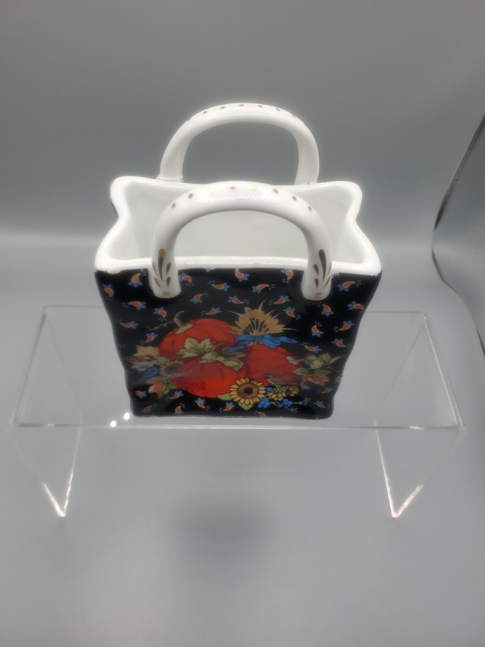 Sandi Gore Evans Art Fall Harvest Porcelain Gift Bag