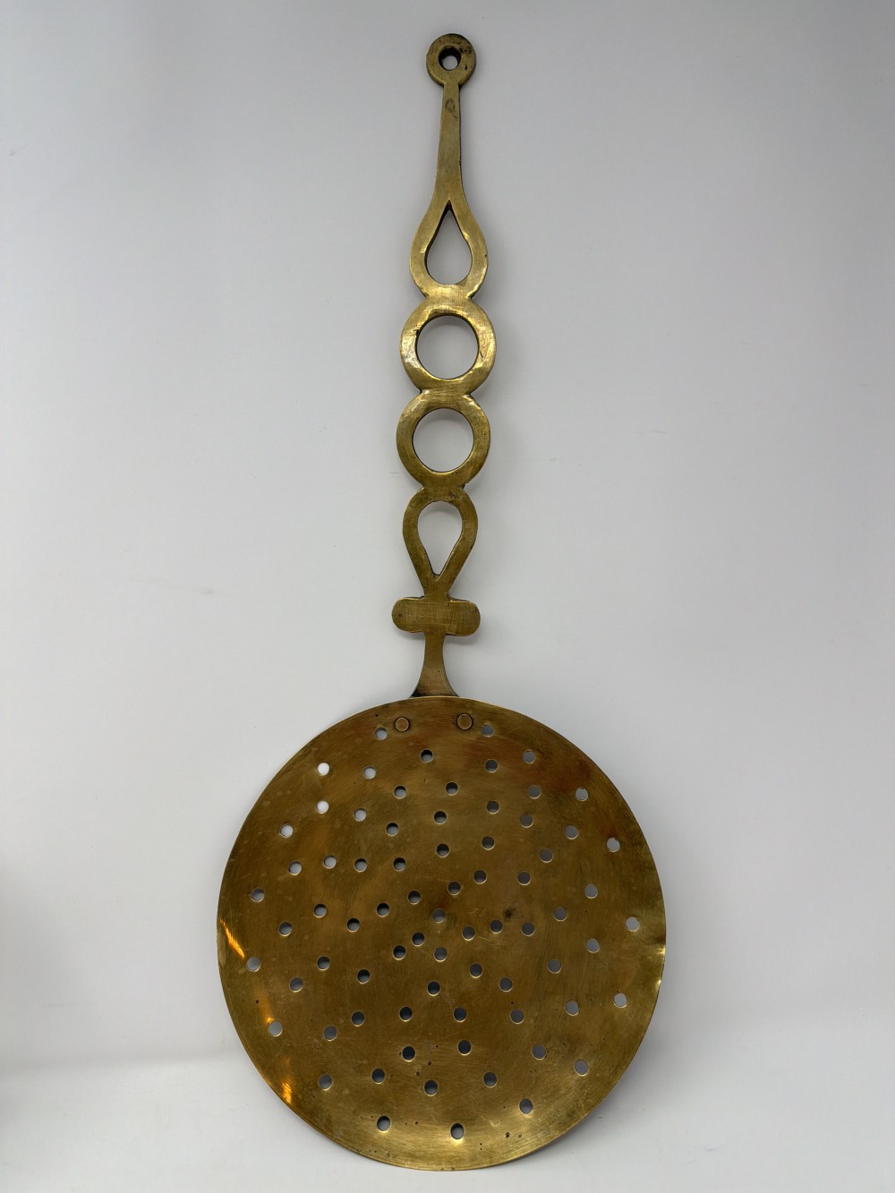 Vtg Brass Skimmer/Strainer Spoon