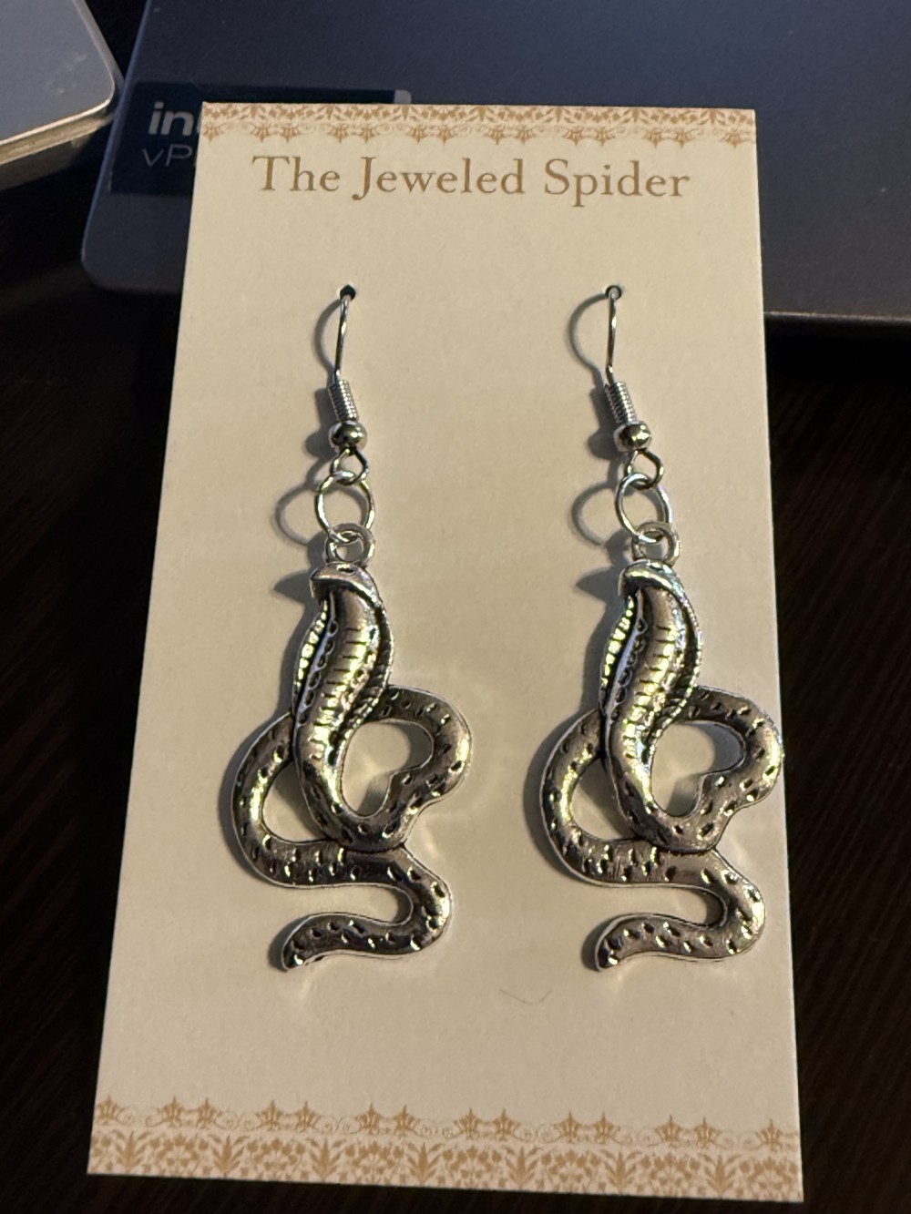 Earrings - Cobra in Silver Snake, Serpent, Snakes, Serpents