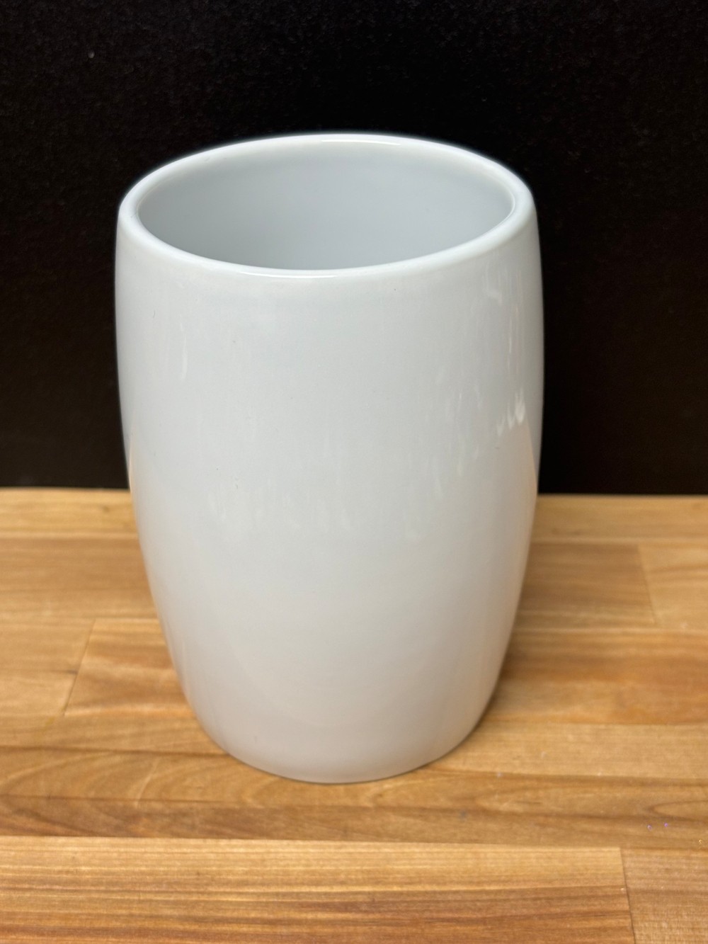 Pampered Chef White Ceramic Utensil Crock Holder PC Logo Cottagecore Kitchen