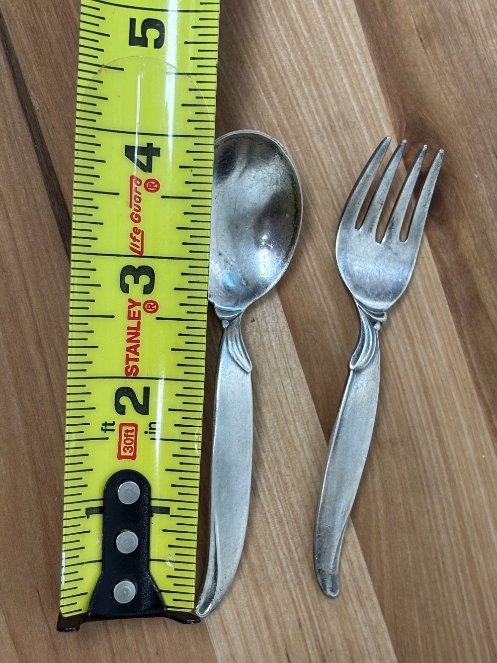 Childs Spoon Fork Set 1847 Rogers Bros Flair Silverplate Mid Century MCM