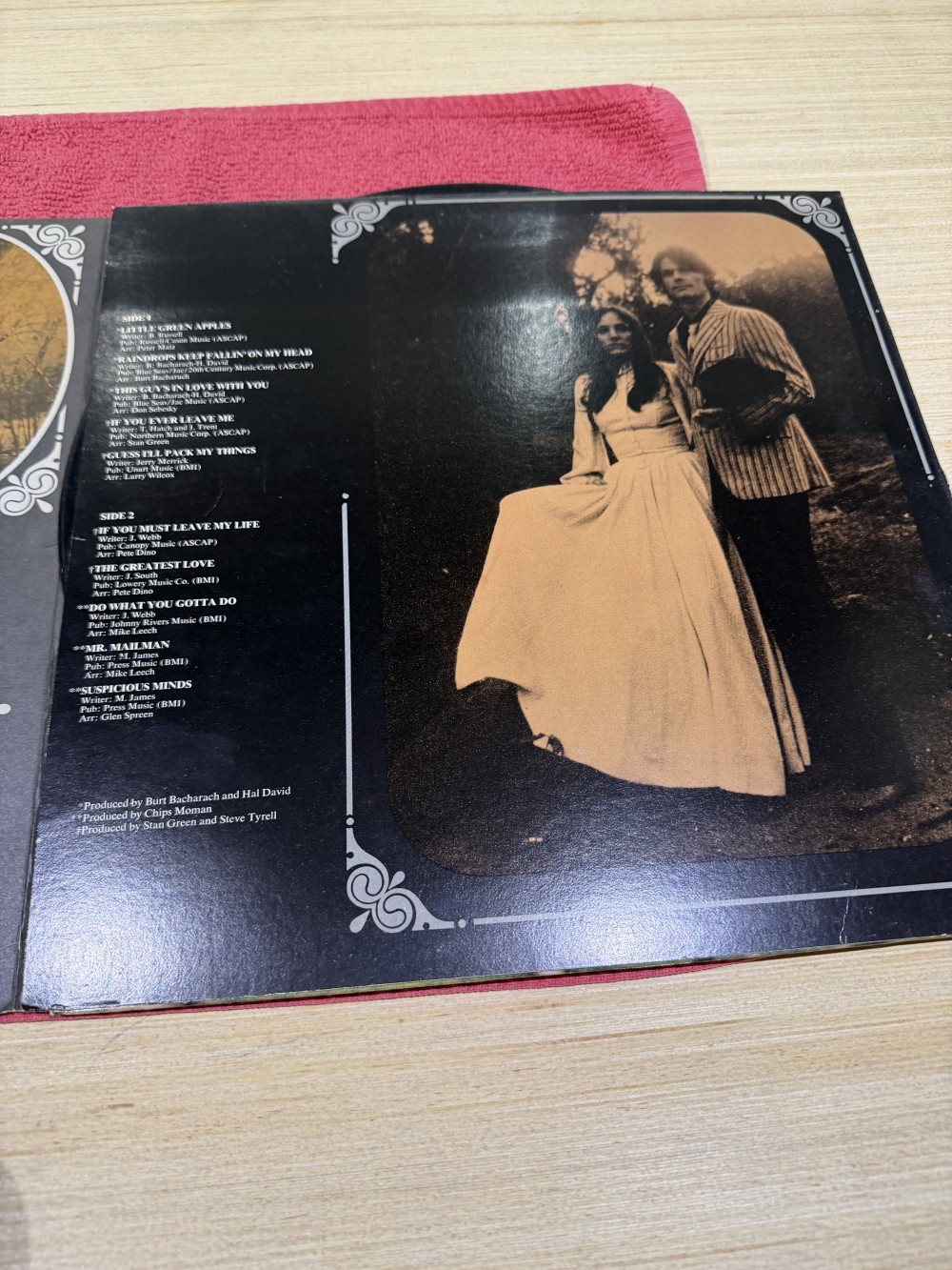 B. J. Thomas Raindrops Keep Fallin On My Head 1969 Vinyl