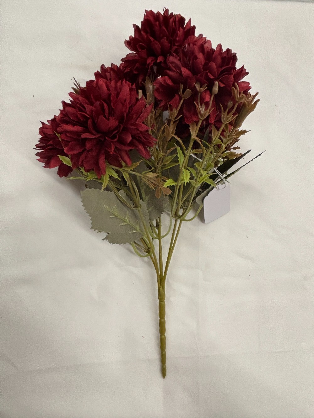 Stem mums in fall colors red