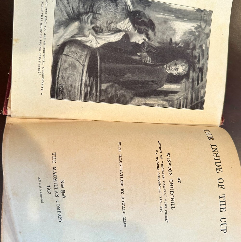 Antiq Book- 1913 -The Inside of the Cup by Winston Churchill