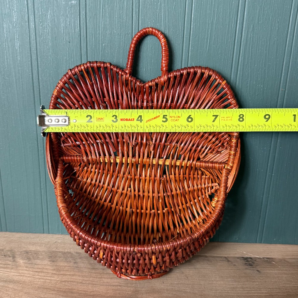 Wicker Apple Shaped Wall Basket