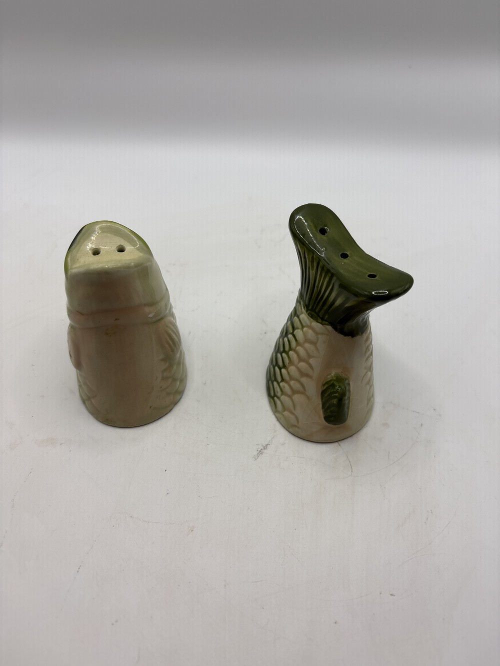 Bass Fish Salt and Pepper Shakers Vintage As-is