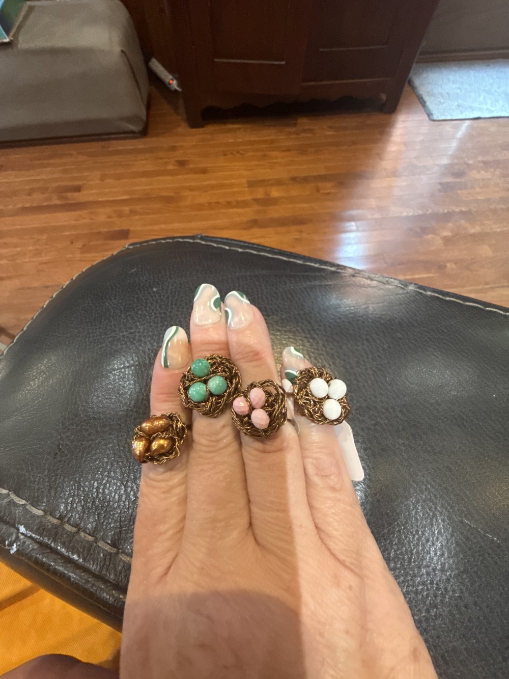 Ring - Bird Nest Brown Wire Wrap