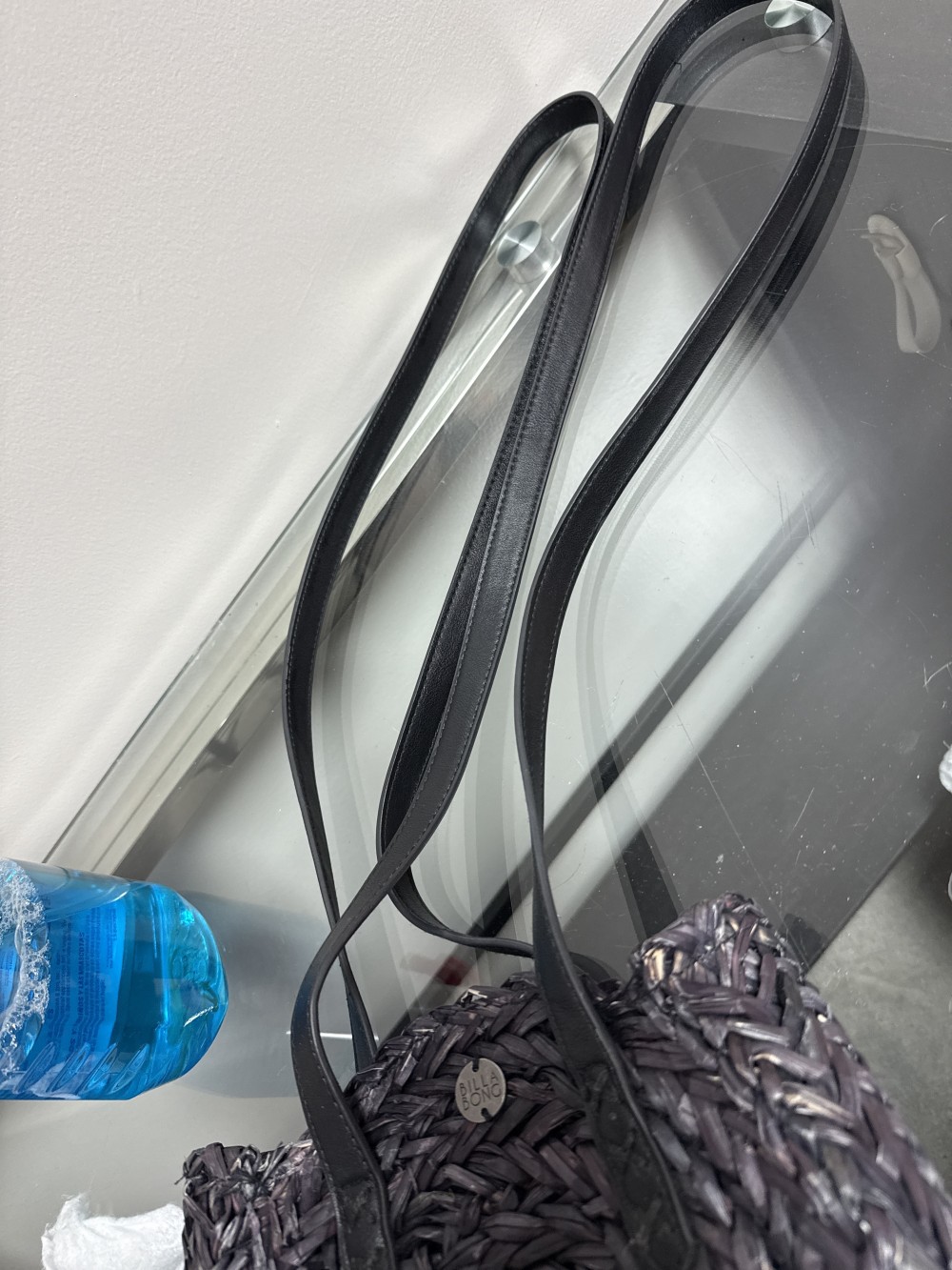 Billabong Black / Purple Woven Straw Purse