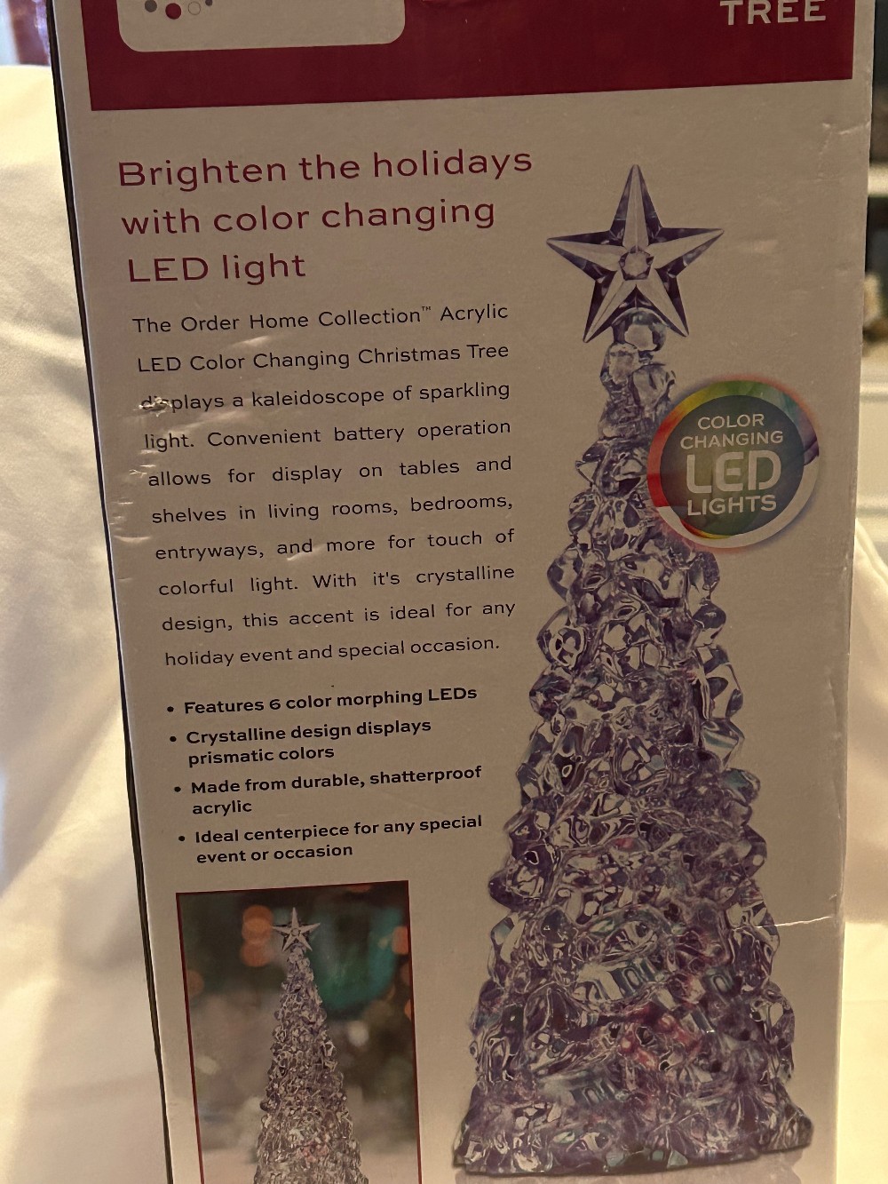 LED Christmas Tree - Order Home Collection Acrylic - original box - see pics