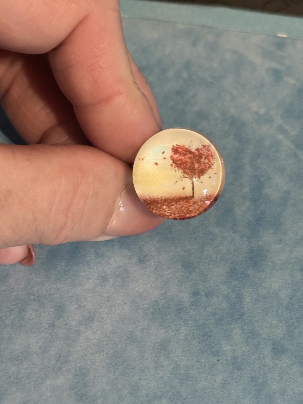 Adjustable Ring - Tree of Life Autumn Heart