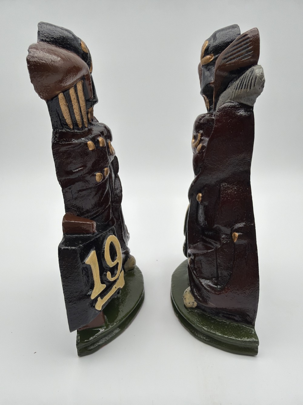 Vintage Cast Iron Golf Bookends
