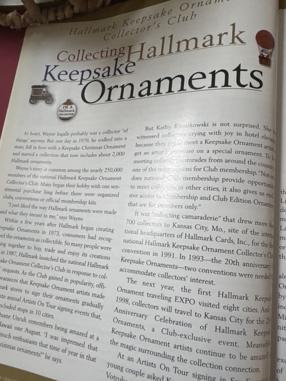 HB BOOK, KEEPSAKE ORNAMENTS COLLECTORS GUIDE