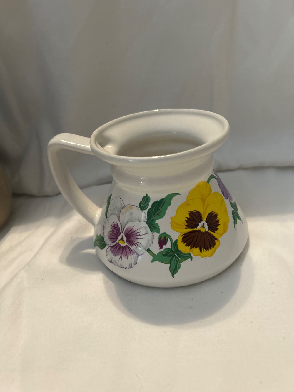 VTG Mug/Flower Pot - Hand-Painted Pansy