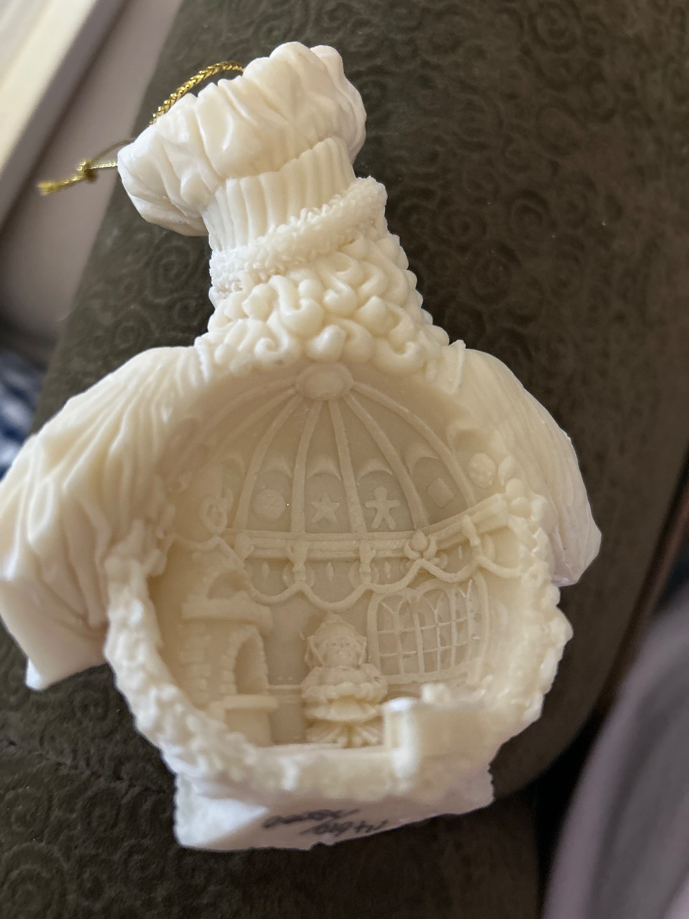 Mark Klaus Chef Baker Santa resin ornament from a diorama collection - #’d