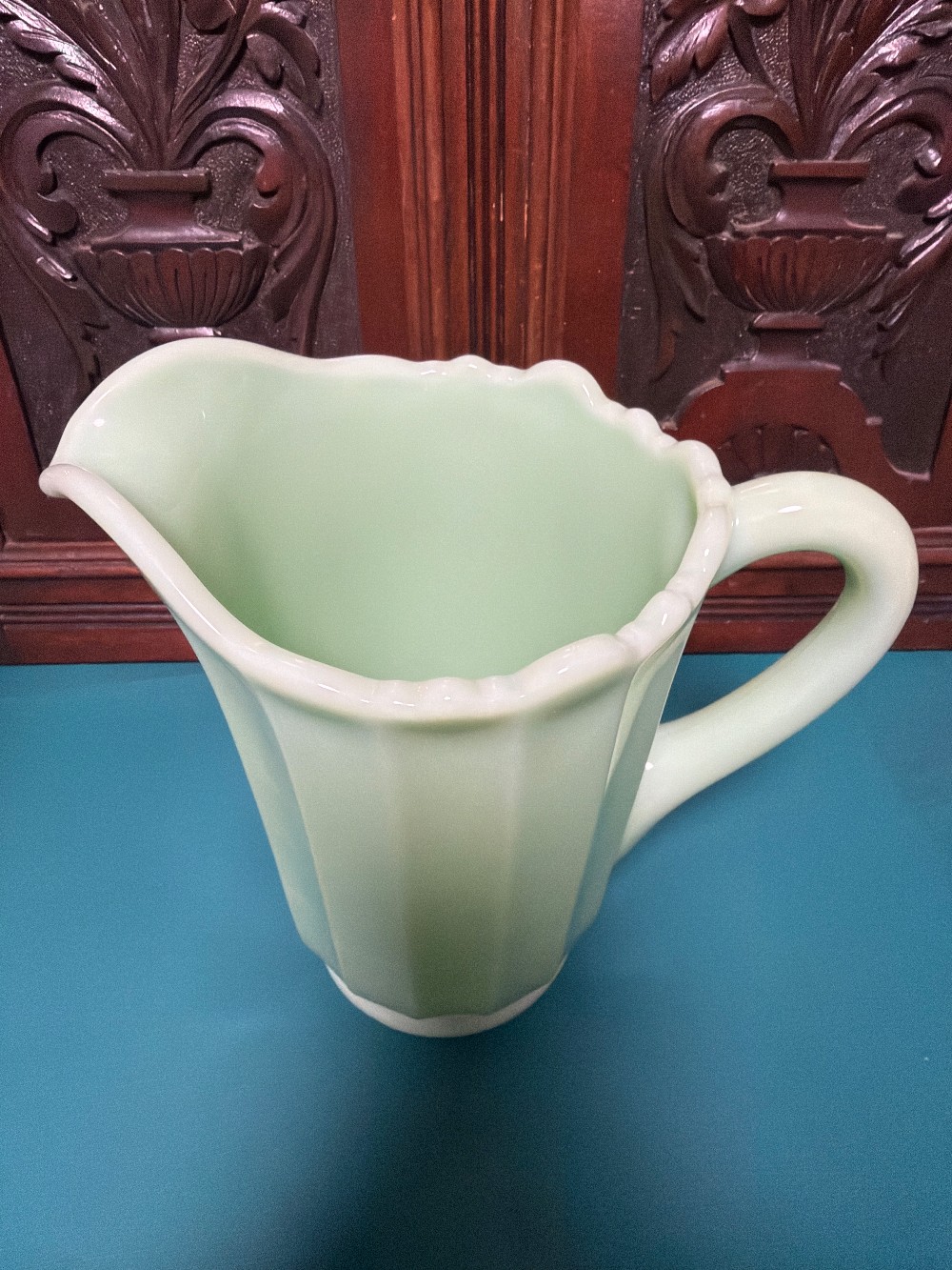 Vintage Jadeite Panel Pitcher