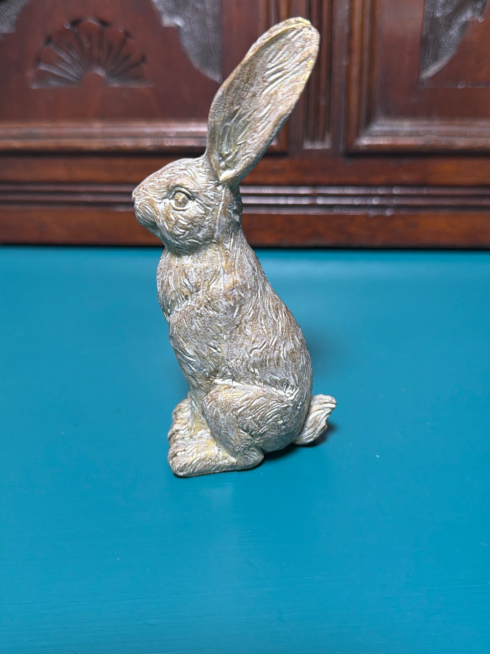 Gold Washed Rabbit Figurine