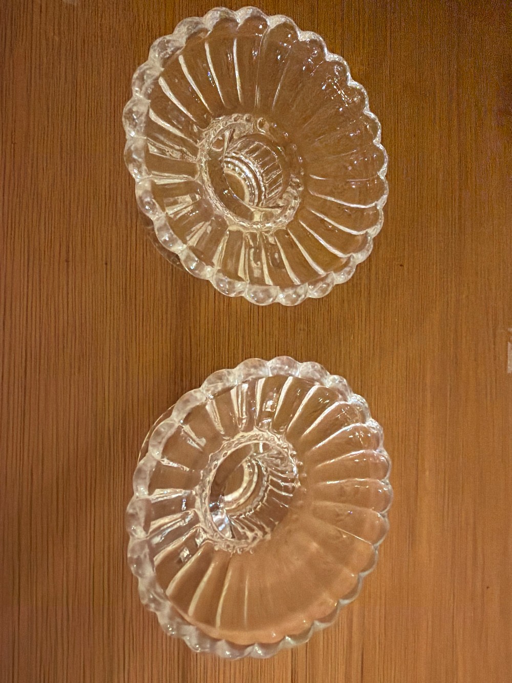 Glass Candle Holders Set of 2