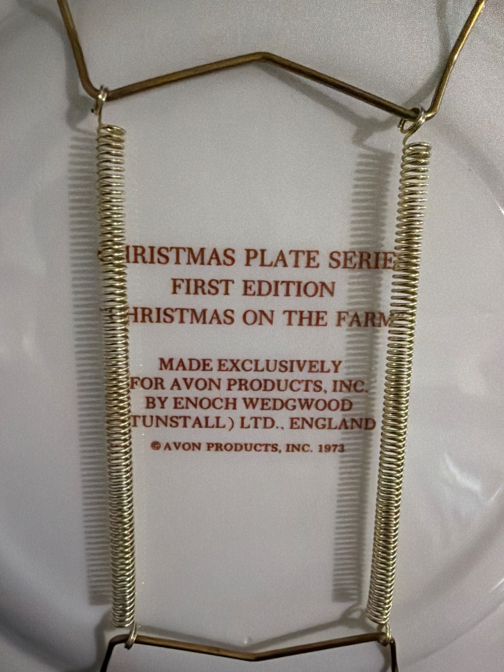 Avon Christmas on the Farm Plate