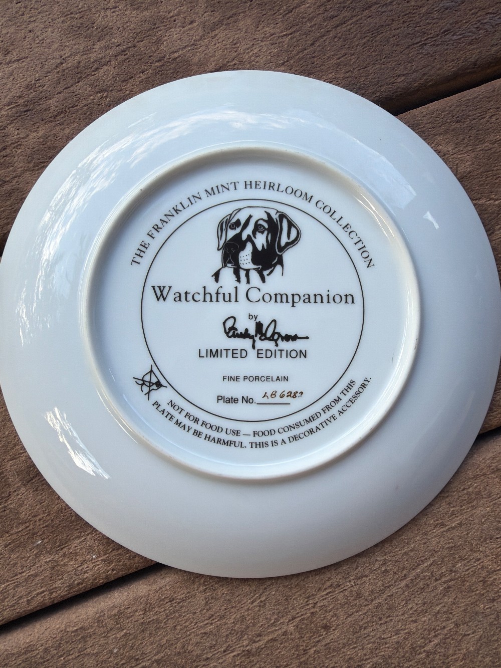 Watchful Companion Lab Collectors Plate