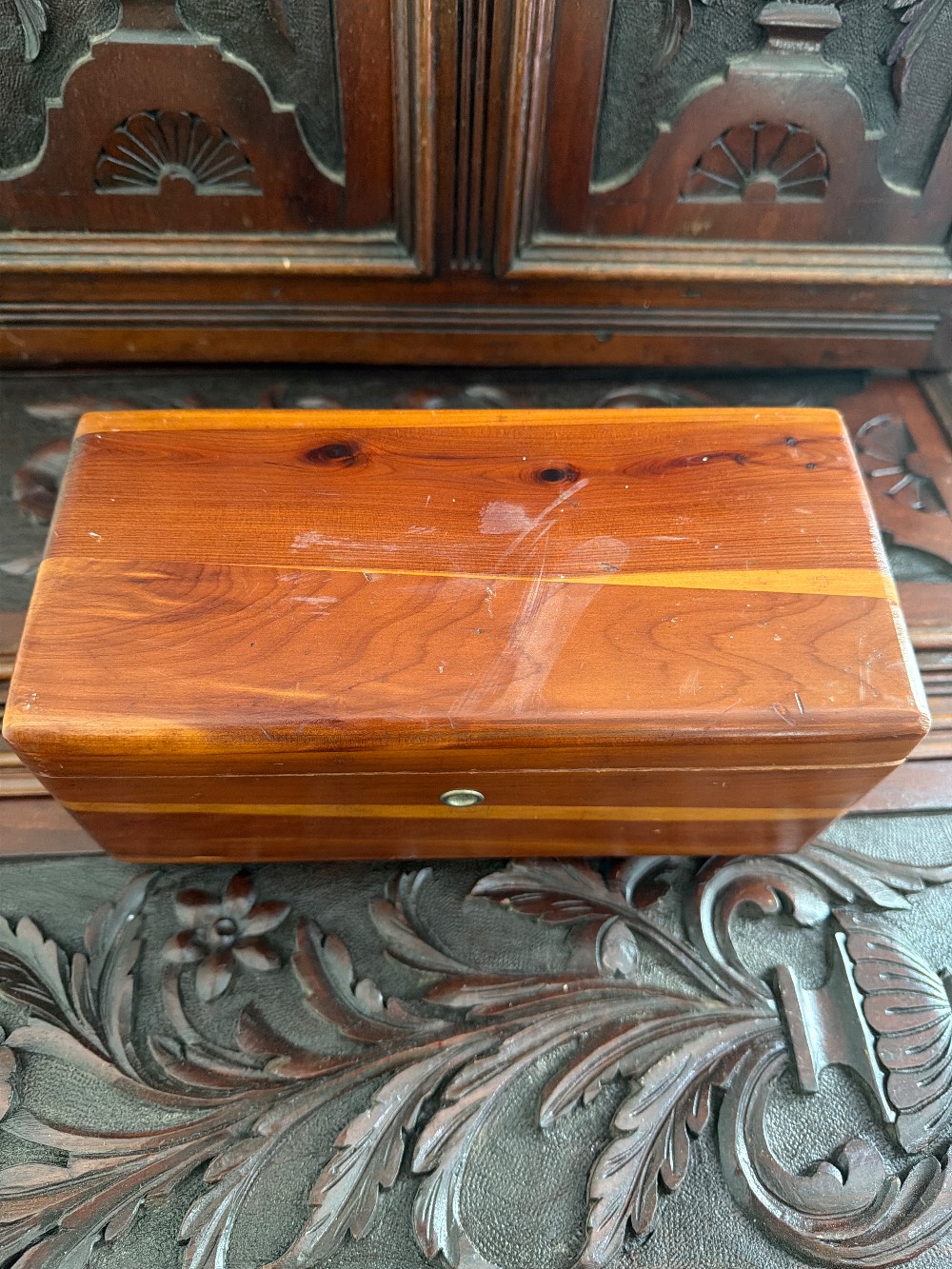 Small Wooden Lane Cedar Trinket Box