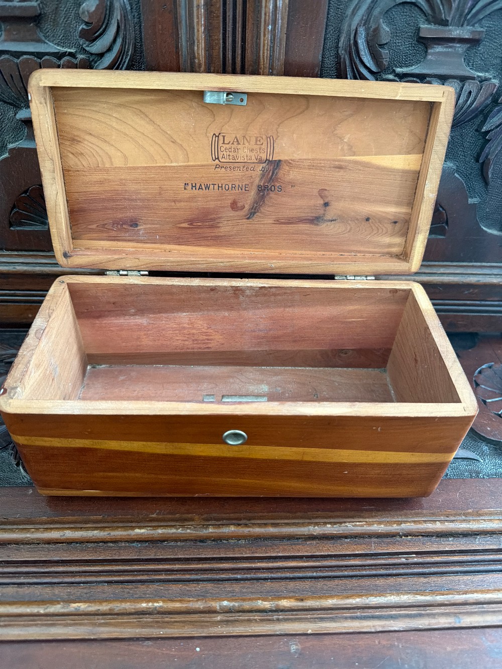 Small Wooden Lane Cedar Trinket Box