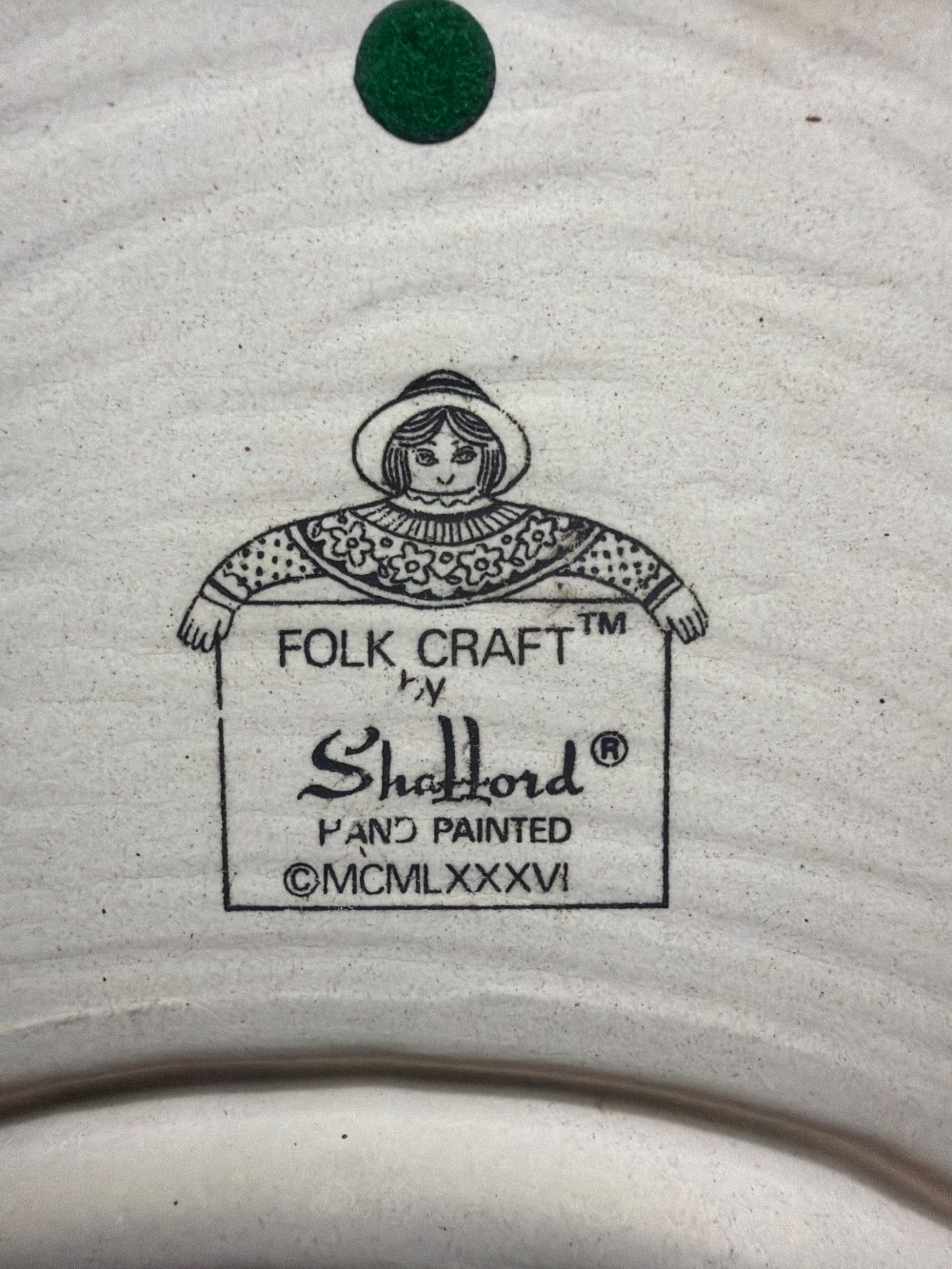 Shafford Folk Craft Ceramic Hand Painted Tray