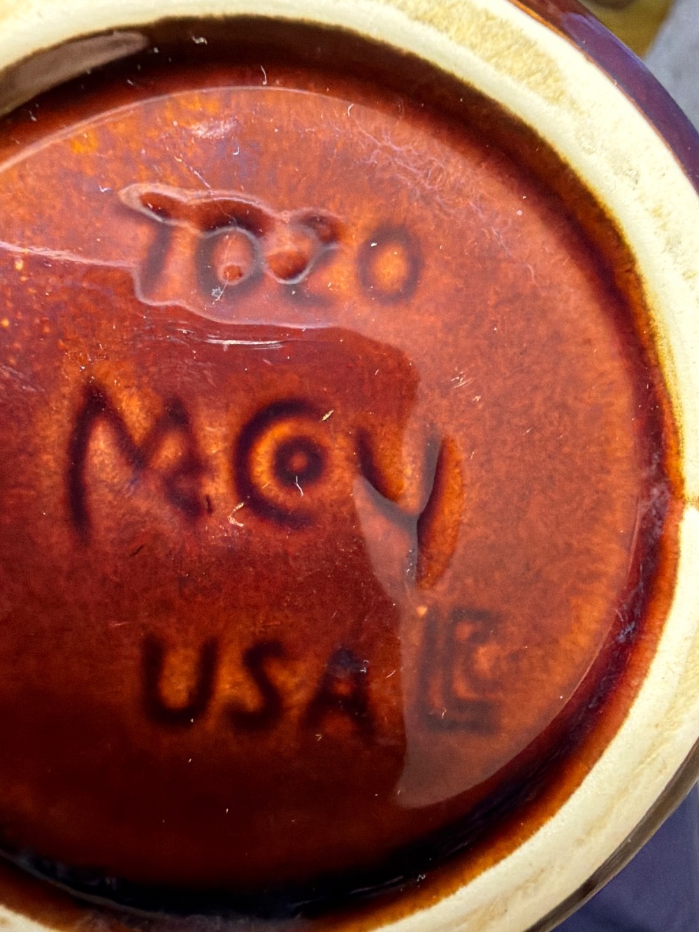 McCoy Brown Drip Glaze Sugar Dish