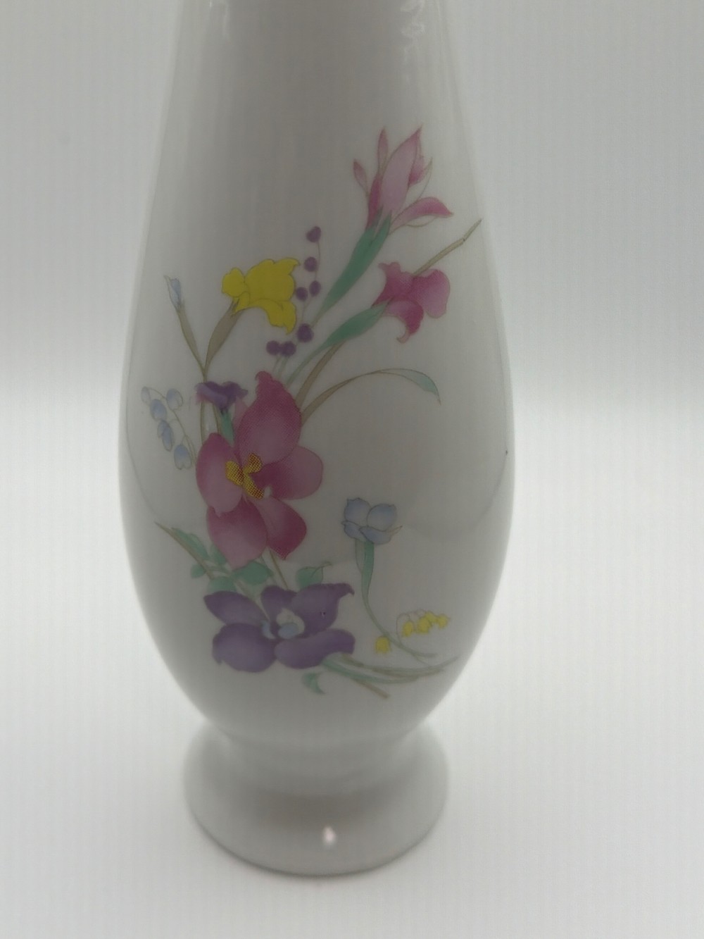 Floral White Porcelain Bud Vase